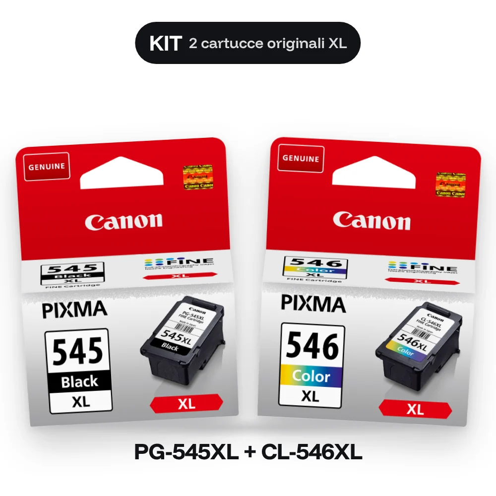 Canon PG-545XL + CL-546XL – Kit nero + colore XL originale